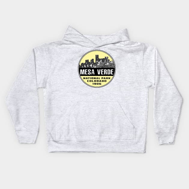 Mesa Verde National Park Colorado Kids Hoodie by TravelTime